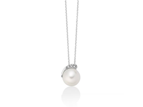 Collana Miluna Donna COLLIER DI PERLE in Oro Diamante 0.04 Ct PCL6554 - PCL6554